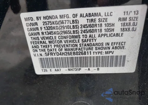 2014 Acura Mdx z USA, uszkodzony, nr VIN 5FRYD4H26EB026811